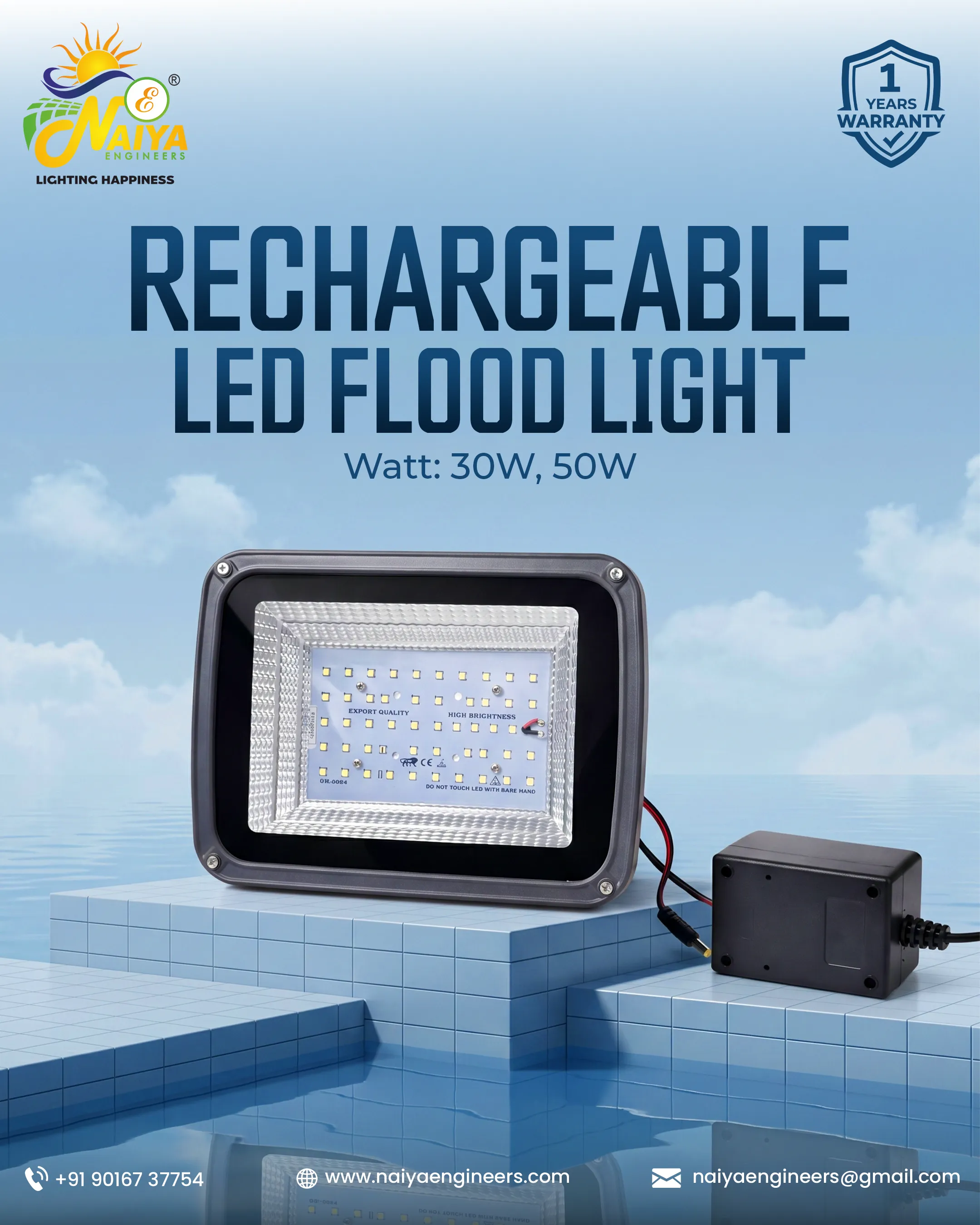 ENVNIX Rechargeable%20LED%20flood%20light - creative agency branding